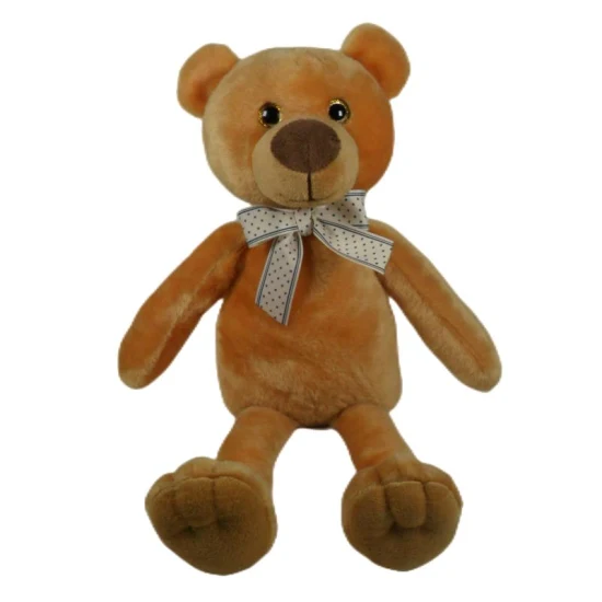 Atacado personalizado bonito 50cm perna longa brinquedos urso dourado brinquedo de pelúcia macio animal urso dourado brinquedos de pelúcia
